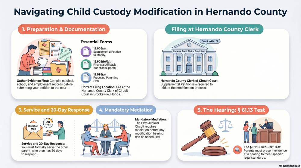 How Is a Custody Modification Petition Filed in Hernando County