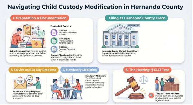 How Do You File a Custody Modification Petition in Hernando County